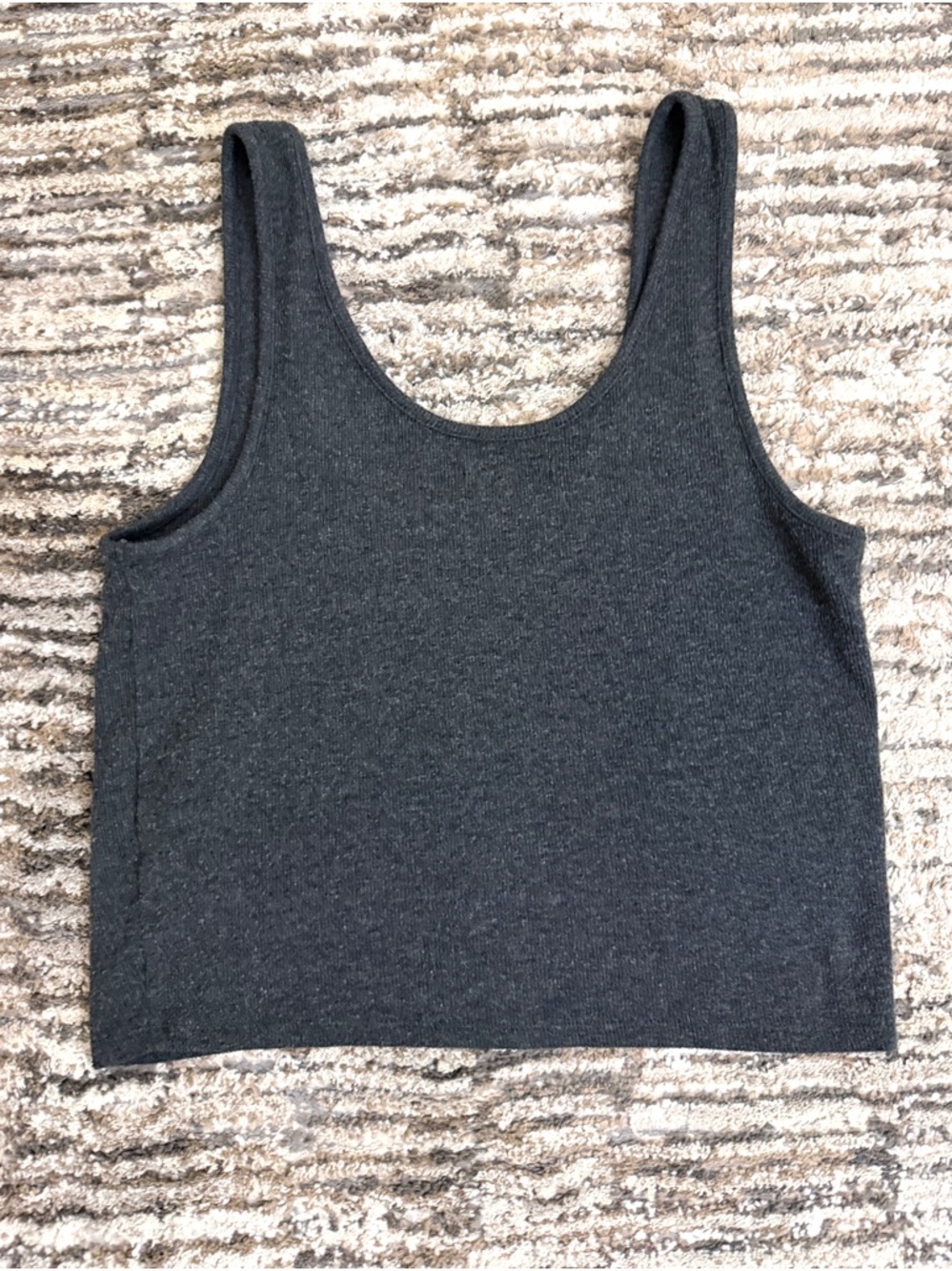 Womens Strappy Tank Top size S Small Madewell Gray Scoopneck Knit Acrylic Cotton - Picture 4 of 7